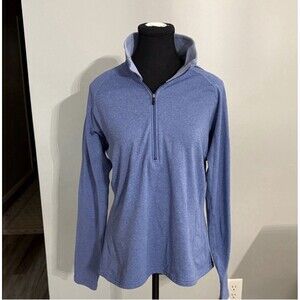Patagonia Women's Regilator 1/4 Zip Fleece Pullover Mock Neck Blue Long Sleeve L